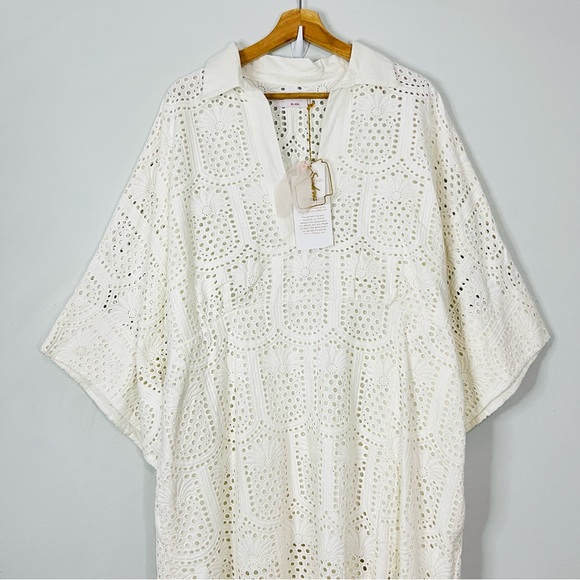 Anthropologie Sundress Soidee White Eyelet Maxi Dress size XL/XXL - Picture 3 of 11